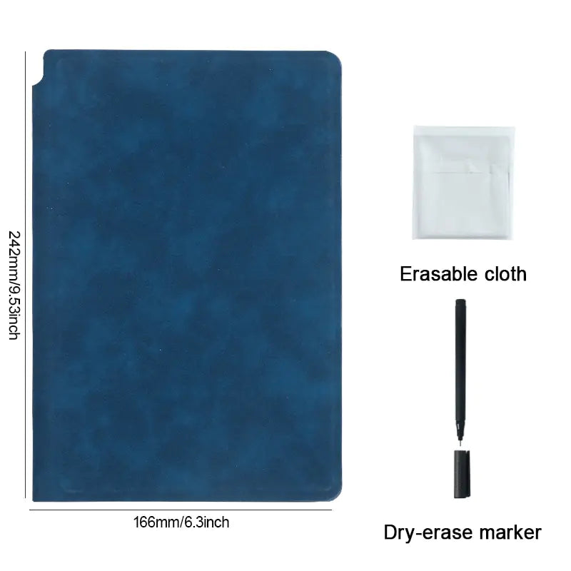 Reusable Whiteboard Notebook Leather Memo.