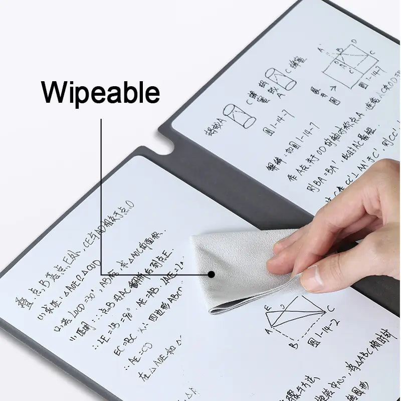 Reusable Whiteboard Notebook Leather Memo.